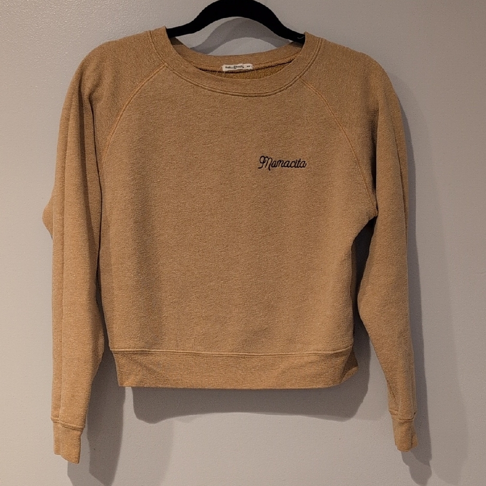 The Bee & The Fox Mamacita Embroidered Cropped Sweatshirt Size XS